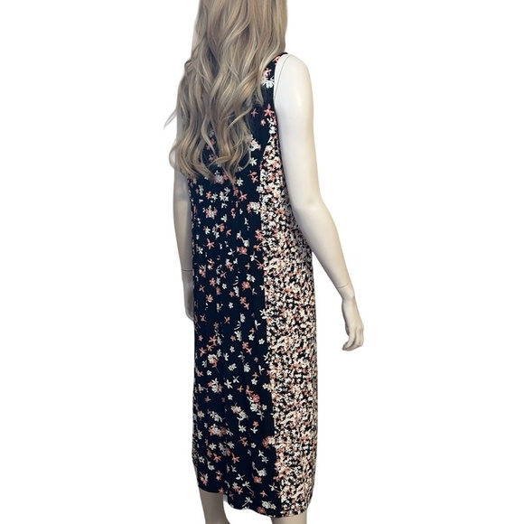 J. Jill Maxi Midi Dress Floral Rayon Patchwork Sleeveless Versatile Pretty - Picture 8 of 16